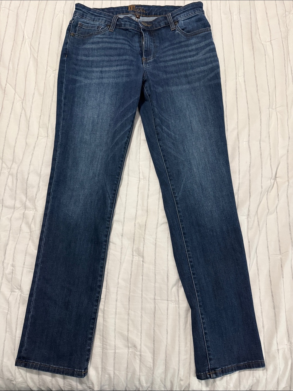 Kut from the Kloth Women's Straight Leg Jeans in Blue Denim